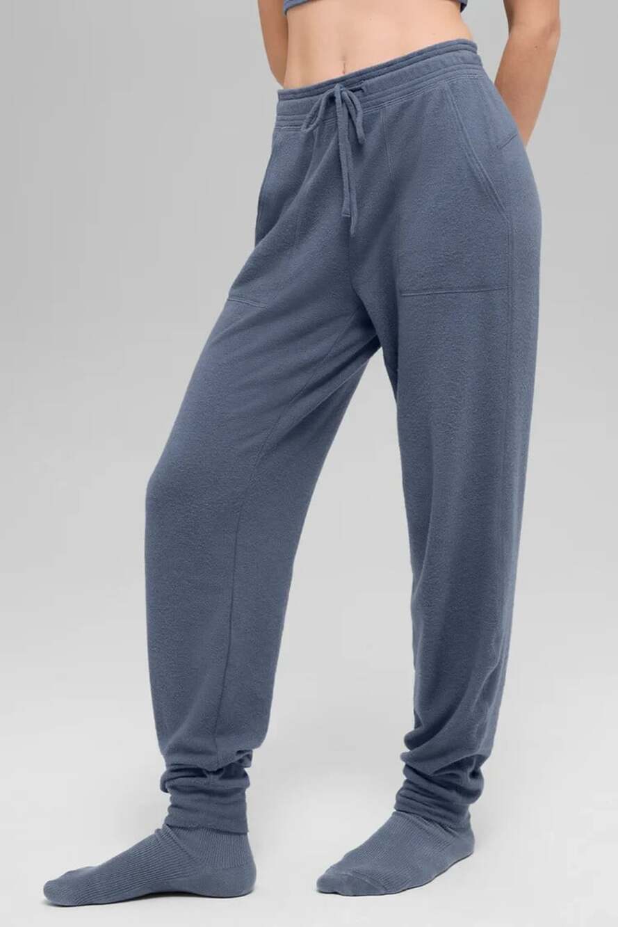 ALO Yoga Soho Sweatpants Women's Size XS Bluestone Lounge Athleisure Gym Joggers
